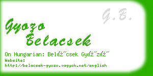 gyozo belacsek business card